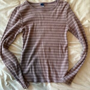Old Navy Ribbed Long Sleeve Top - Brown